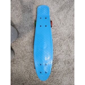 Merkapa Skateboard 22 in. Blue Penny Board Style Cruiser With Light Up Wheels